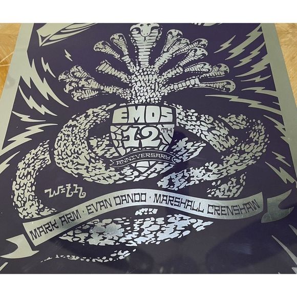 Billy Perkins signed LE 10/60 Foil MC5 DKT 2004 Concert Poster Emos Austin Rare - Picture 5 of 5